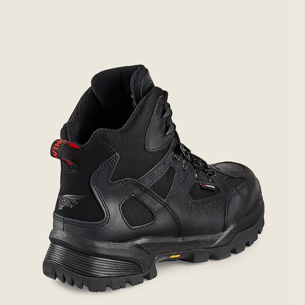 Red Wing Hiking Boots Black - Mens Truhiker - 6-inch Waterproof Safety Toe - 2905-UYZNE